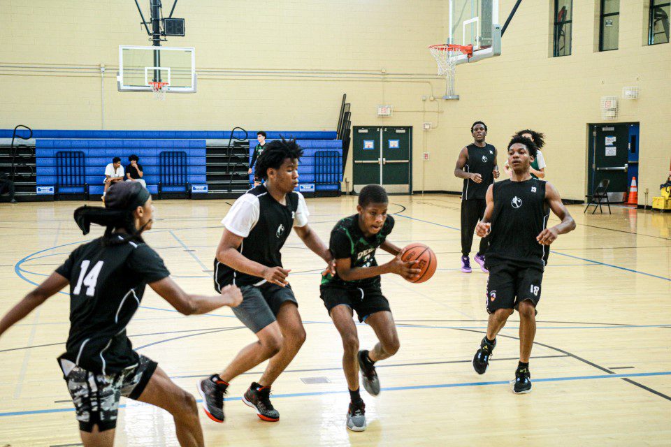 Basketball training session