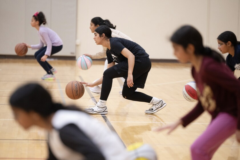 girls basketball training 1