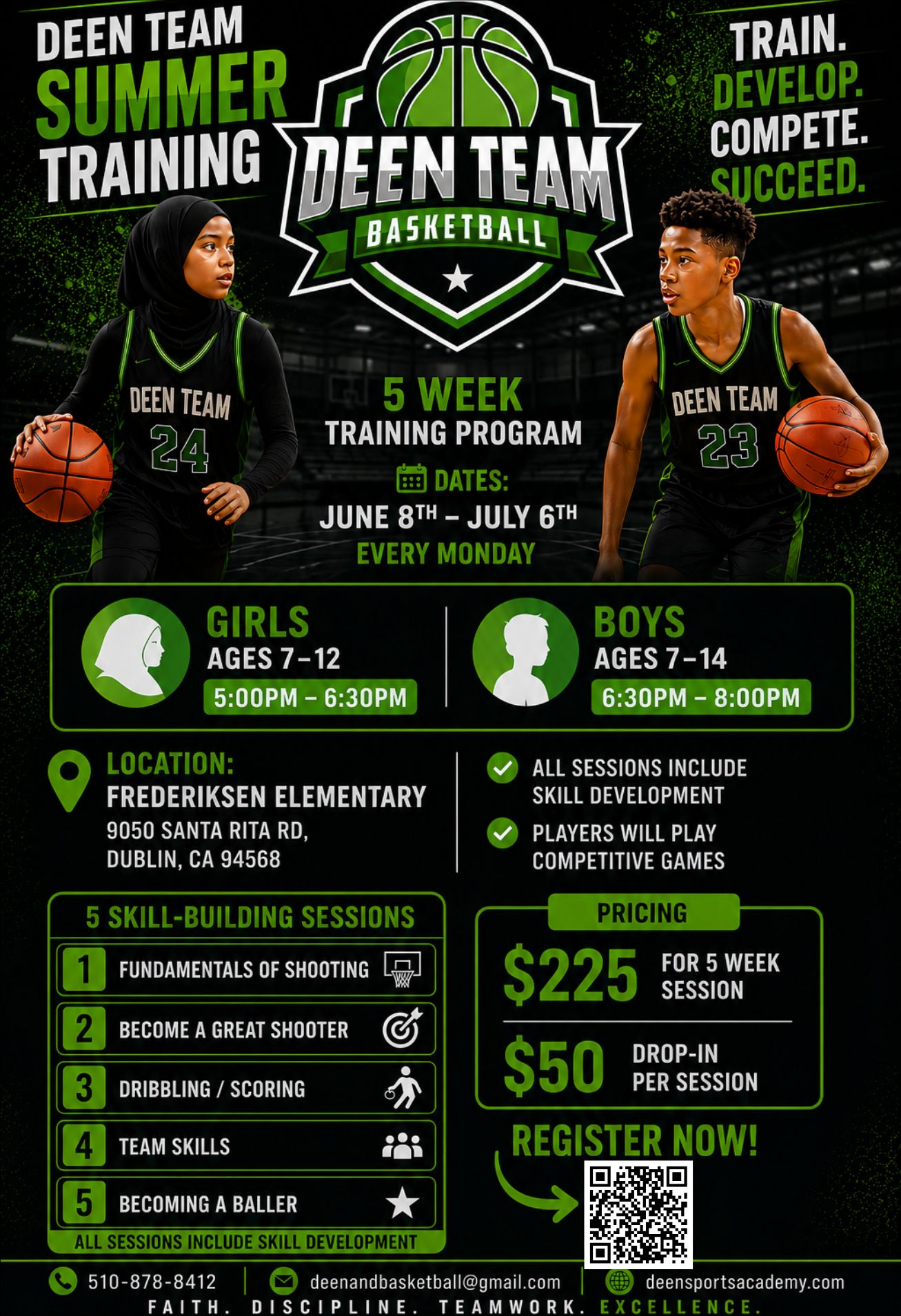 Deen Team Summer Training five-week program flyer